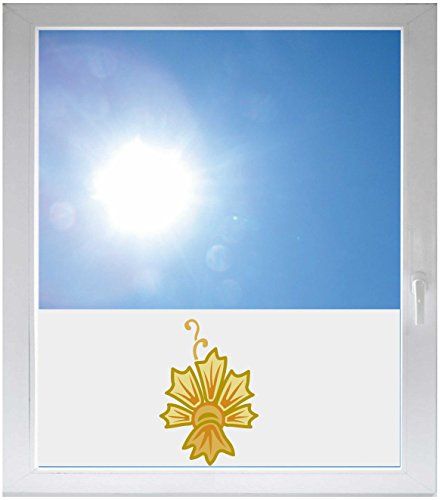 INDIGOS UG - Fensterfolie Blickdicht Ornament Blume - 1000x500mm - Sonnenschutzfolie Fenster - Sichtschutzfolie Fenster Bad, Küche, Fenster, Milchglasfolie