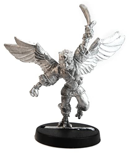 Stonehaven Female Owlfolk Fighter Miniature Figure (for 28mm Scale Table Top War Games) - Made in US