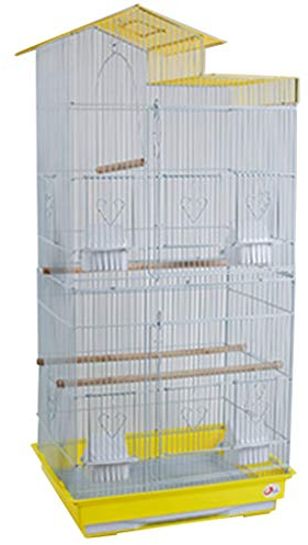 YHRJ Vogel voliere Vogelkäfig Wellensittiche Groß Silber,Großer Papageienkäfig Zu Hause, Ziervogelkäfig Aus Eisen Im Freien, Kanarienkäfig Aus Tauben, Luxuspaket