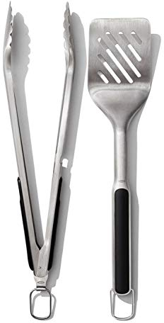 OXO Good Grips Grilling Turner and Tongs Set,Black
