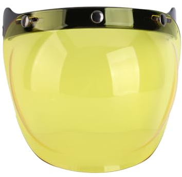 Aumotop Anti-UV-Helm, Anti-Kratzer für Motorrad, Rückseite mit Bubble-Visier, winddicht, Universal-Linse für offene Standard-Helme mit 3 Aufnahmen.