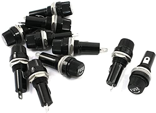 HeyNana - 10 x Sicherungshalter für Glas- und Keramiksicherungen 6 x 30 mm (Platte 30 mm)