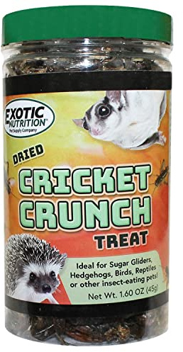 Cricket Crunch (1.6 oz) - All Natural Healthy High Protein Insect Treat - Chickens, Birds, Hedgehogs, Bluebirds, Reptiles, Sugar Gliders, Opossums, Skunks, Lizards, Fish, Turtles, Amphibians (1.6 oz)