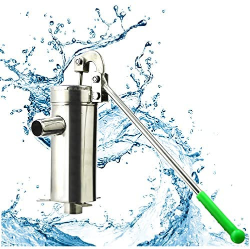 SGZJGBYH Household stainless steel manual water pump, yard, garden hand fountain pump water pump handle pump