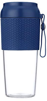 XTYPE 300ml Portable Mini USB Rechargeable Cup Shape Juicer Glass Bottle Blender Electric Juicer Mixer Fruit Extractor Food Milk shake (Color : Blue)