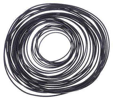 Haveratio Correa de Goma reemplazar Tocadiscos Cinta de CD Correa de transmisión para Tocadiscos de Vinilo Tocadiscos accionados por Correa Negro