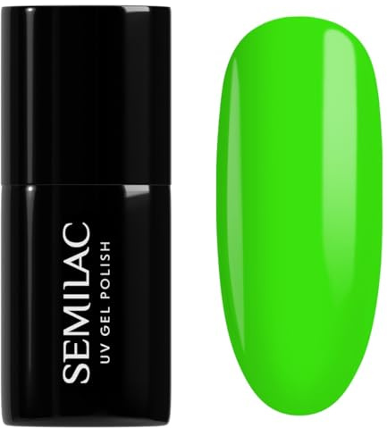 Semilac UV Nagellack Hybrid 447 Loco Lime 7ml Kollektion Neonz