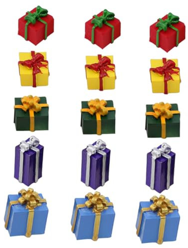 GRIRIW 15Er-Box weihnachtsaccessoires selber machen weihnachstbaumschmuck set tannenbaum schmuck set Weihnachtsdekoration DIY-Handy-Zubehör Mini Ornament mobile dekoration Bastelmaterial