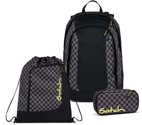 Satch Air Schulrucksack Set 3tlg. inkl. Schlamperbox und Sportbeutel (Dark Skate)