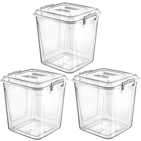 6L Food Boxes Containers Set BPA-Free Kitchen and Pantry Organization, Durable and reusable Plastic Containers with Lids for Dry Food, Beans, Sugar, Cereal, Flour, Sugar, Oat, Pet Food Storage (3)