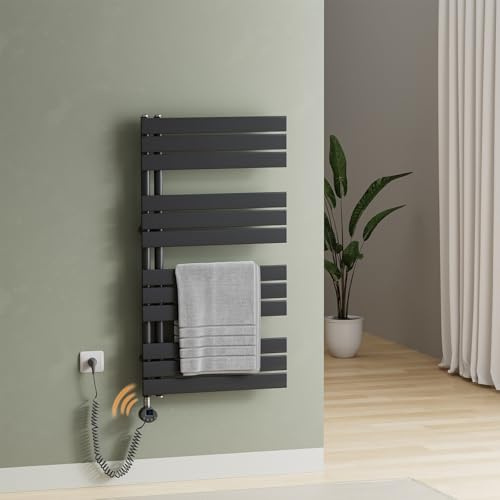 S'AFIELINA Smart WiFi Badheizkörper Elektrisch 1041×600 mm Anthrazit 600W
