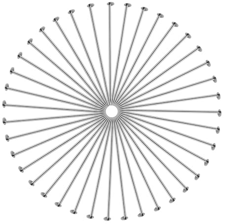 TOAOB 200 Stück Edelstahl Flachen 40 mm Kopfstifte Nietstifte | für DIY Schmuckherstellung，wie Armband, Ohrringe Bördeln, Halskette Anhänger, Anderes Handwerk