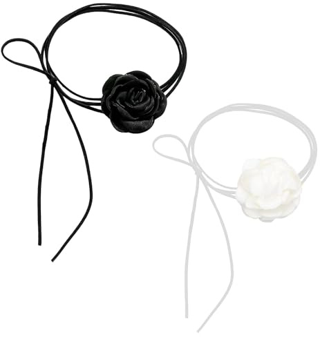 Elegant Rosen Halskette, Blumen Halsband Gothic für Frauen und Mädchen - Perfektes Accessoire für Partys, Hochzeiten und Täglichen Gebrauch
