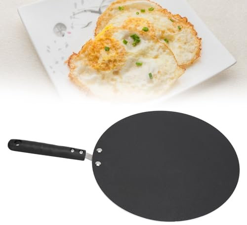 lvifloae Sartén para crepes antiadherente de 11 pulgadas, sartén para crepes antiadherente, sartén para crepes con tapa de estufa, sartén para panqueques, sartén para estufa de