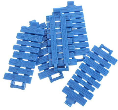 Lurrose Recinzione Decorativa Blu in Plastica 5 Pezzi, Effetto Realistico, Resistente All'acqua, per Vasi da Fiori e Mini Spazi Verdi