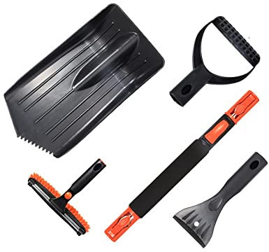 Grattoir à glace pour voiture Pour Gratter Le Givre Et Le Snowboard Dégivrage Pelle Télescopique Neige Brosse Voiture Déneigement Pelle Hiver Neige Déneigement Ensemble D'outils Pelle pour Voitures