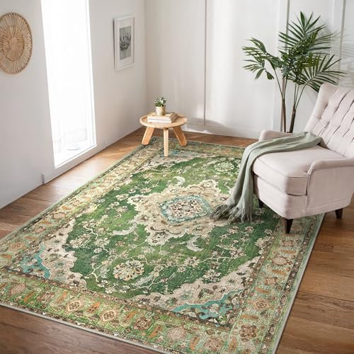 BEIMO Tapis bohème, lavable, 80 x 150 cm, motif vintage, antidérapant, tapis résistant, ne bouloche pas, idéal pour le couloir, l'entrée, le salon et la chambre à coucher