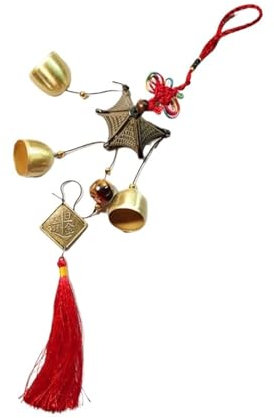 Carillon éolien en cuivre pour cour, jardin, extérieur, décoration d'intérieur, carillon éolien chinois oriental (style D)