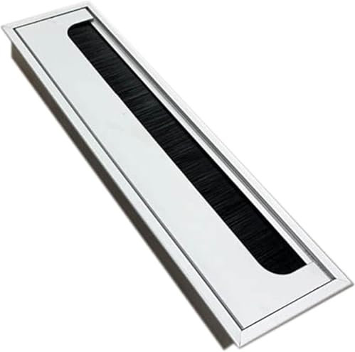 Pasacables for escritorio, pasacables rectangulares de aluminio negro mate for escritorio, pasacables for mesa y escritorio de varios tamaños (160 x 80 mm)(280x80mm)