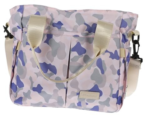Beatifufu Modische Große Wickeltasche aus Wasserdichtem Nylon mit Isolierten Babyflaschenfächern und Geteiltem Nass und Trockenfach für Unterwegs