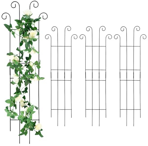 Treillis métallique pour Jardin | Structure en Maille pour grimpantes - Structure en Fer Anti-Rouille pour extérieur et Support pour tomates, Vigne