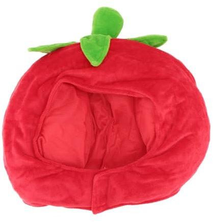 Milisten Adorable Tomato Hood Funny Fruit Shape Cosplay Headwear Cap for Party Performance