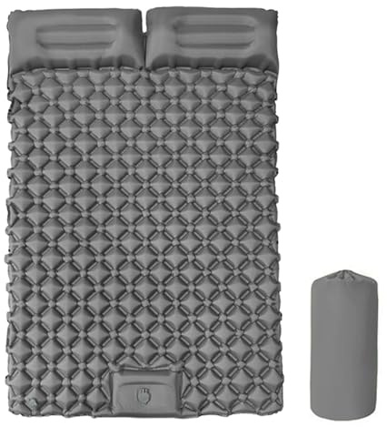 Coussin de couchage gonflable imperméable - Pompe à pied intégrée - Matelas de camping pliable - Équipement de tente de voyage pour parcs, randonnée, pique-nique, marche, escalade