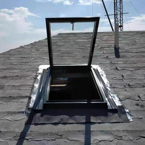 Dach Dachfenster Anpassbare Größe Dachfenster, Hochdichte Fenster für Regenschutz, Kälteschutz und Wärmedämmung, mit doppeltem Hartglas, 50/55/60/65/70/80 cm(32x34in(81.2x86.3cm))