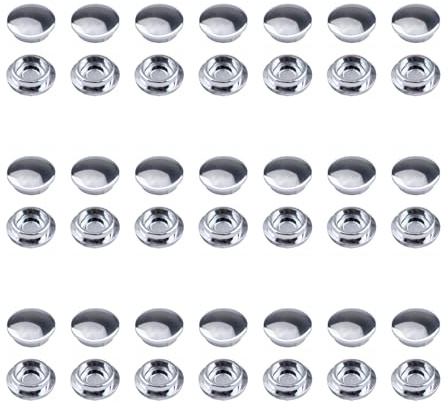 INCREWAY Screw Covers, 60PCS 10mm Plastic Screw Cap Plastic Dome Covers Decorative Covers Protecting Nails for Furniture, Cabinets, Mirrors(Silver)