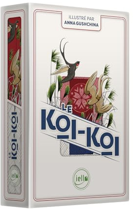 IELLO Traditionella kort: Koi Koi | Japanskt kortspel | Snygga illustrationer | Premium Box | Regler ingår | 2 spelare