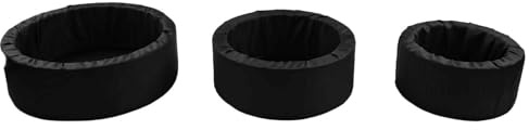 Vilgftyiet Macetas flotantes para estanque para plantas acuáticas, forro de tela tejida para jardín con refugio de peces, 23 cm de diámetro interior, negro, 1 paquete