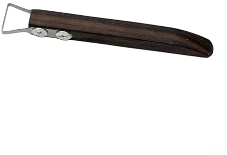 Vasiumic Herramienta de corte de cerámica de acero con cabezal de corte reemplazable, mango de madera, raspador para esculpir arcilla, suministros de arte y manualidades (1 paquete) (F)