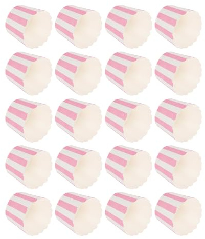 Homoyoyo 100 Pezzi Pirottini in Carta Rosa Biodegradabile per Muffin e Cupcake Usa e Getta, Resistenti al Calore per Baking e Feste in Casa