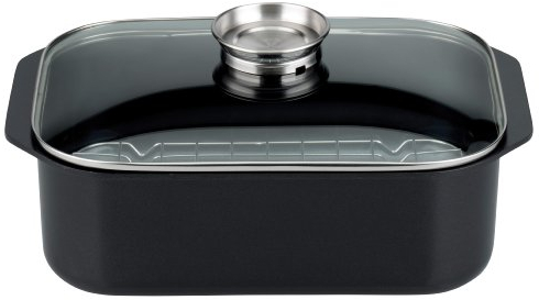 Elo 82662 - Fuente para asar en cocina de inducción, 40 x 25 cm, color negro