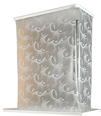 ECO-DuR,4024879010539,1 Paar Ersatzvorhänge ECK Duschrollo 134x62 cm - Ocean weiß