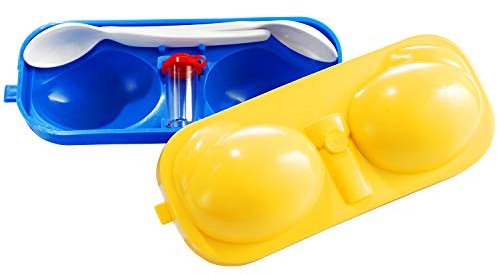 Sonja PLASTIC Eierträger 2fach mit Salzstreuer – Robuster Eierbehälter aus Kunststoff für unterwegs & zuhause – Sicherer Transportbehälter für Frühstück, Camping & Picknick