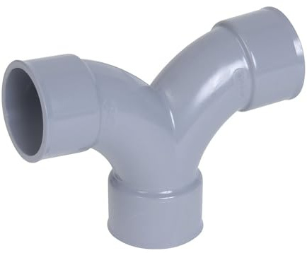 Coude femelle-femelle NICOLL double parallèle à 87°30 - PVC gris - Ø 100 mm - OT88