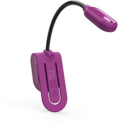 The Original Mighty Bright MiniFlex2 Buchleuchte, ultraleichtes Leselicht, tragbares Reiselicht, 24 Stunden Akkulaufzeit, perfekt für Kinder, Bücherwürmer, Lesen im Bett (lila)