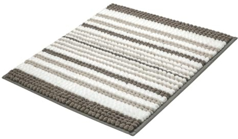 Kleine Wolke Badteppich BOLA Anthrazit 55 x 65 cm | OEKO-TEX zertifiziert, rutschhemmende Unterseite, für Fußbodenheizung, 100% Polyester