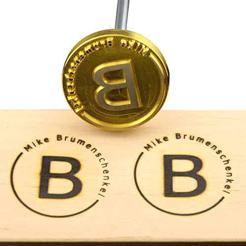 Brandeisen, personalisiertes Logo, Brandeisen für Holz, individuelles Holz, Brandeisen, Lederstempel für Holzbearbeitung, handgefertigt von Design (11.4cm)