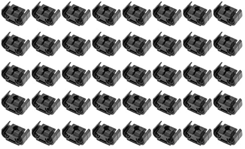 Oikabio 40 Stück 2 Punkte Bremsleitung Halterohr Halteclip Halterung 811611797 Doppelkanal Basis Bremskabel Clip 4,75 mm Schwarz