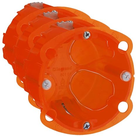Legrand - Boîte à encastrer Batibox multimatériaux - 1 poste profondeur 40mm (Lot de 3)