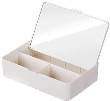 Make Up Organizer Etui mit Spiegel, Faltbares Schmucketui, Ohraufbewahrung, Kosmetik