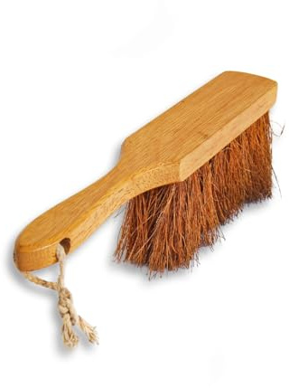 Natural Coir Bristle Hand Brush for Home Floor Cleaning, Hand Broom Carpet Sweeping Brush, Heavy Duty for Indoor & Outdoor Kitchen Cleaning Tool (1)
