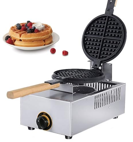 WBRSybUK Gaufrier Belge Commercial, Gaufrier À Gaz Antiadhésif Pour Restaurant, Cônes De Gaufres, Bol À Gaufres Avec Revêtement Antiadhésif Et Facile À Nettoyer Pour Les Restaurants À Domicile,B