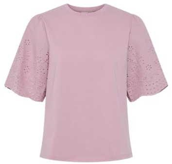 YAS Lex SS Top W. Emb Sleeves S. Noos, Lilas, S