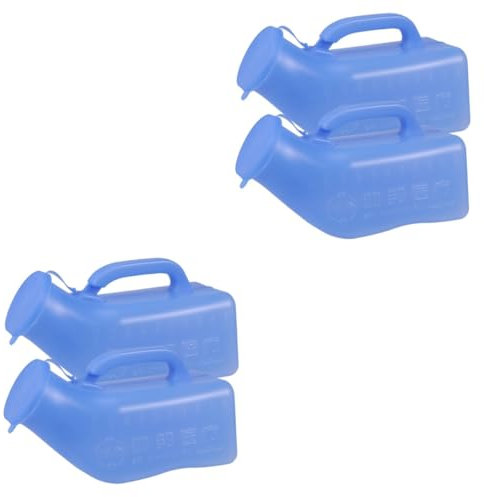 KOMBIUDA 4 Stück tragbare Autotoilette urinflasche travel Toilet Auto Urinal mobiles klo Camping Urinal Mobile Toilette Junge tragbar Kinderauto Kinder Toilette Unisex-Autotoilette Blue