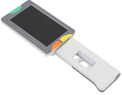 Tragbare Digitale Lupe, Lesehilfen für Elektronische Videolupen, 4,3 Zoll LCD Bildschirm mit Klappbarem Griff, 2- Bis 32 facher Zoom, 26 Farbmodi, für Sehbehinderte (EU-Stecker)