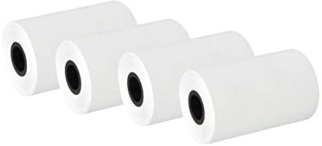 Kassenrolle, 4 Rollen Thermodruckerpapier, Kartenmaschinenpapierrollen für Taxirechnung, Restaurantbelege und Zahlungsdruck (57 Mm Breite)