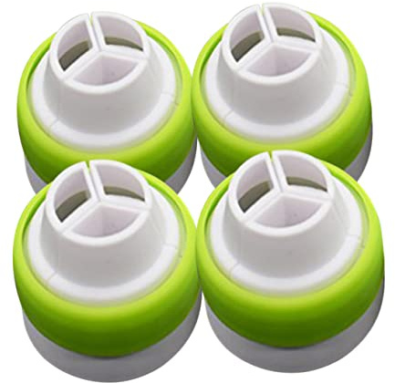SHOWERORO 4pcs Large Piping Nozzle Coupler Set for Cake Decorating Nozzle Converter Attach and Swap Icing Tips Quickly Baking Tool Kit